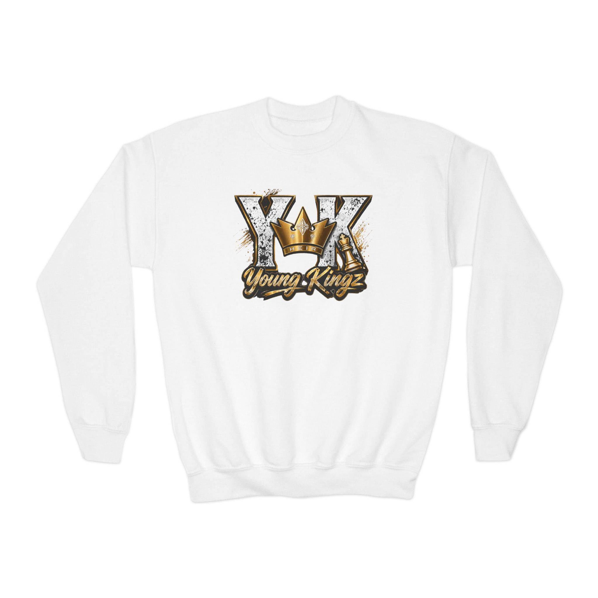 [KIDS] Young Kingz HEIR Academy Crewneck Sweatshirt - White