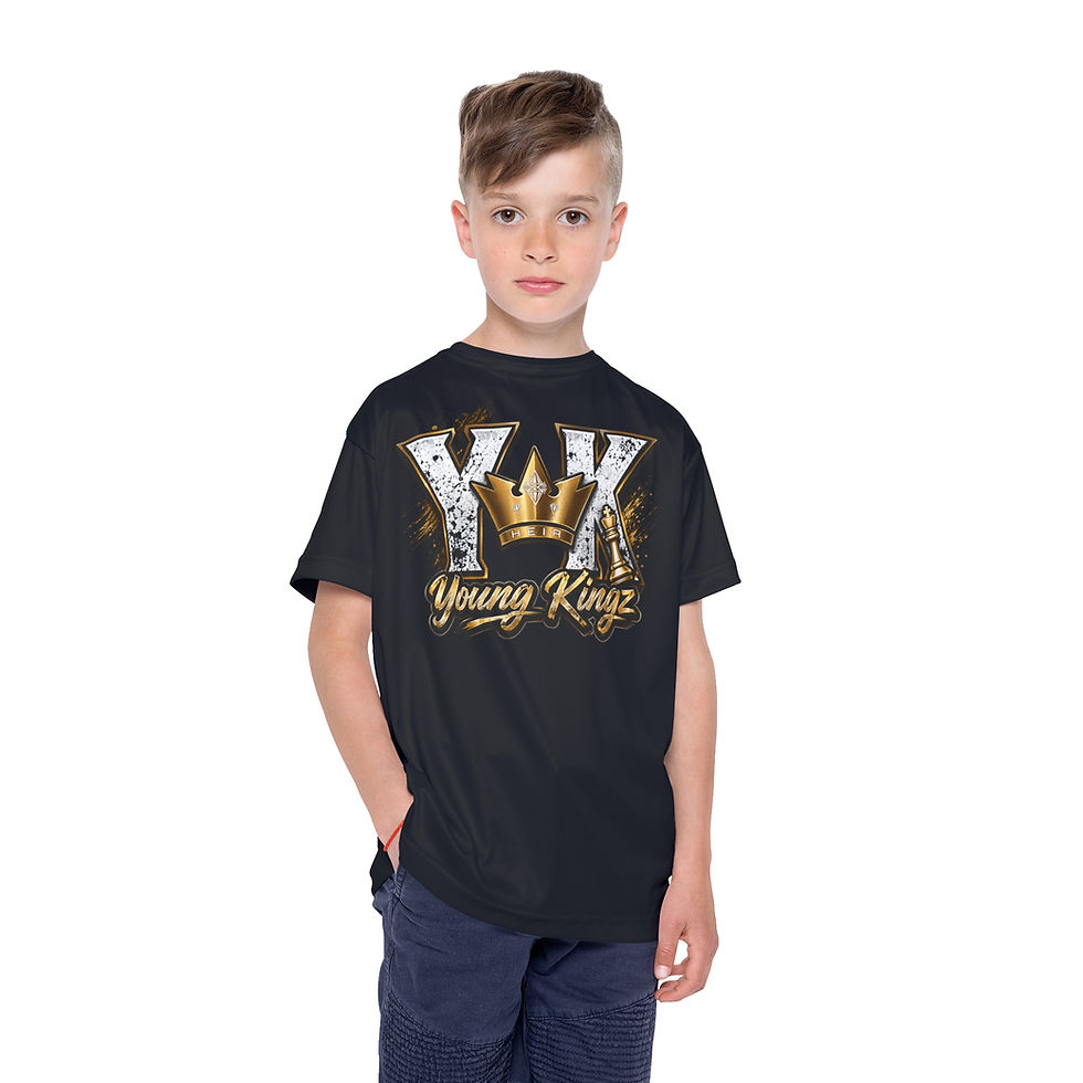 Thumbnail: [Kids] Young Kingz Youth DriFit T-Shirt - Black