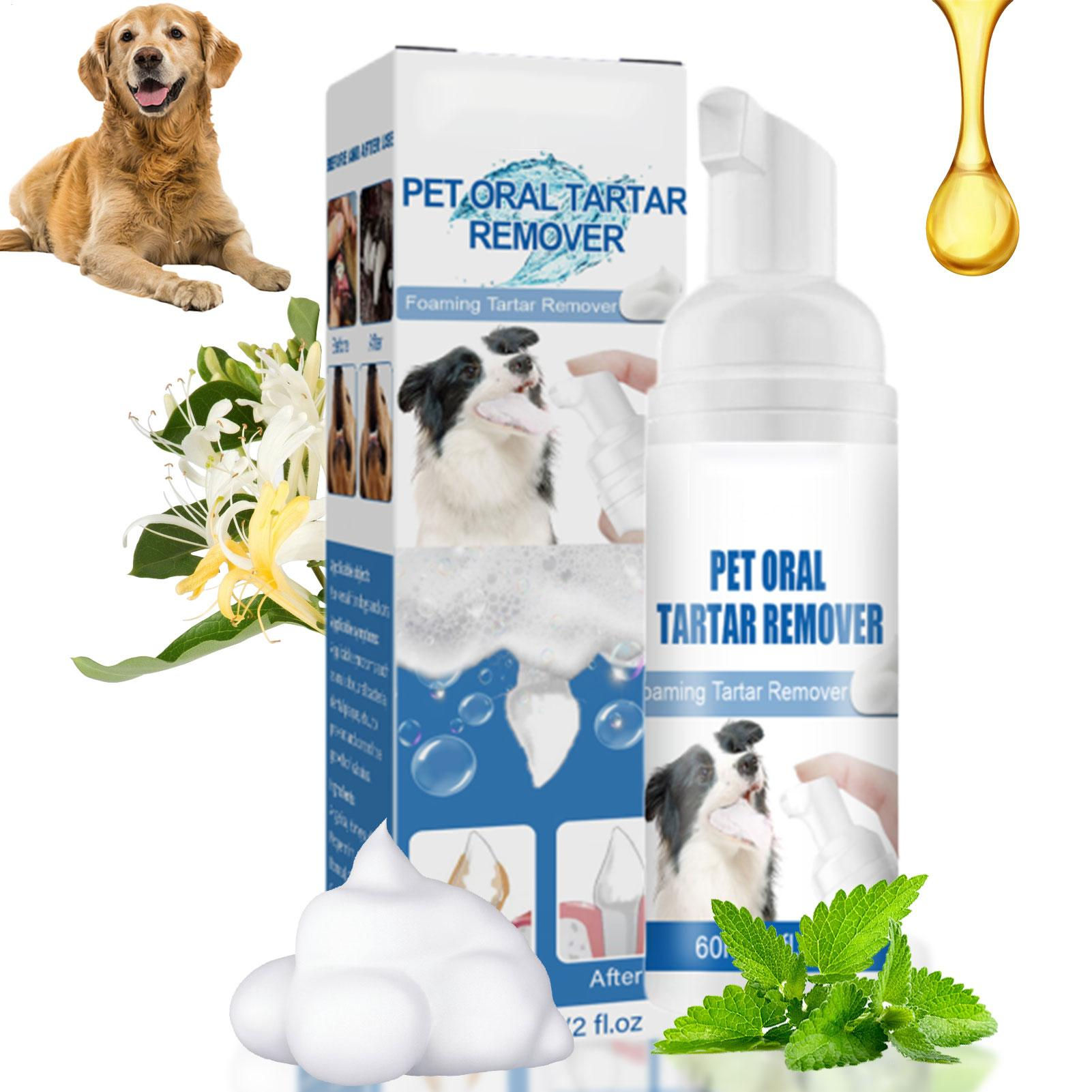 Pet Mouth Tartar Remover For Dogs Natural Dental Care Solution Foam Control Tart