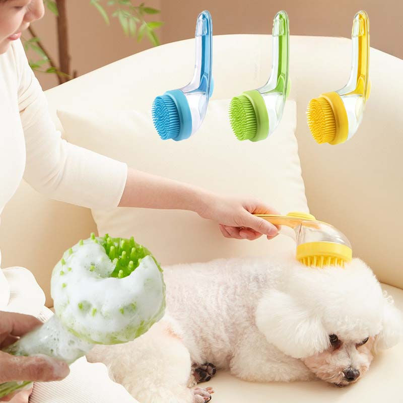 Pet Bathing Brush for Dog Cat Soft Silicone Massager Shower