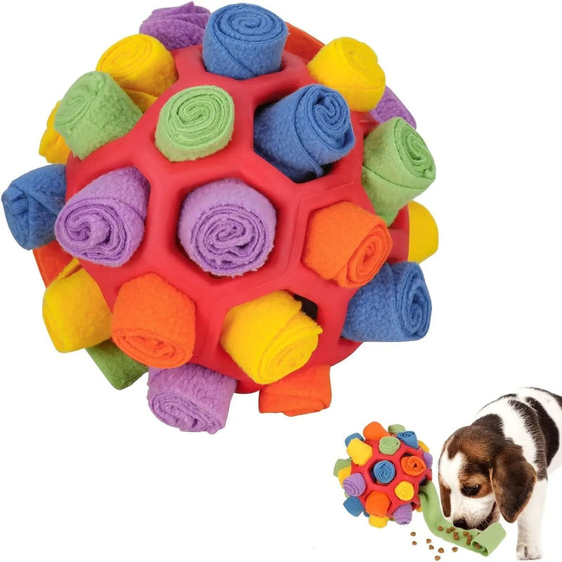 Interactive Dog Puzzle Toy, Sniffing Ball for Hiding Treats, Mental Stimulation