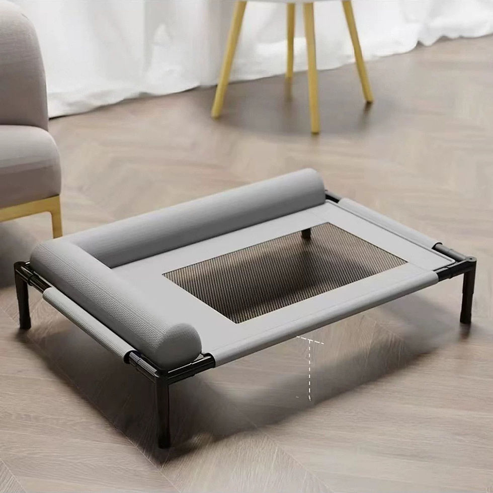 Thumbnail: Foldable Outdoor Pet Camp Bed with Pillow, Breathable Mesh Off-Ground