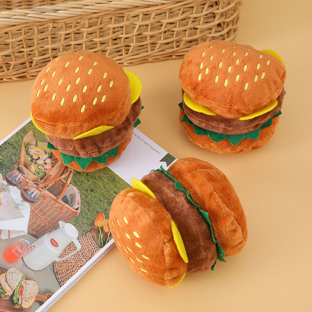 Hamburger Dog Chew Toy