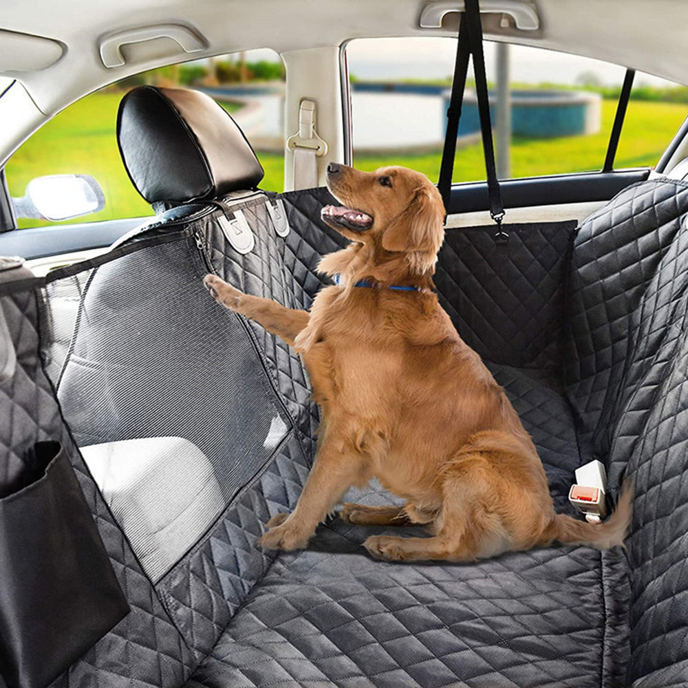 Dog Seat Cover for Back Seat, Waterproof with Mesh Window