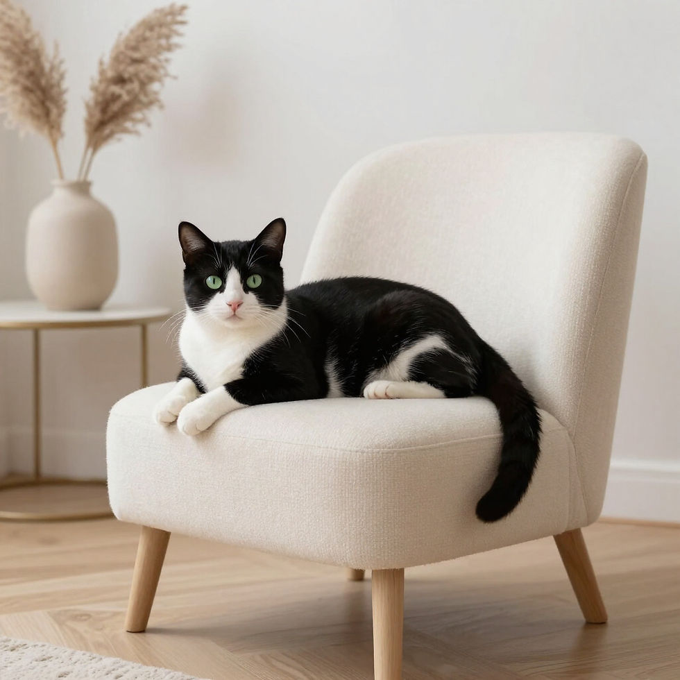 Serene cat sitting