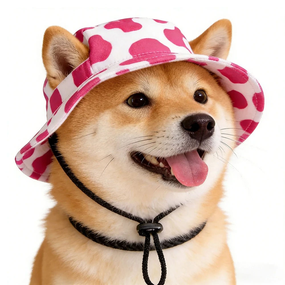 Adjustable Ear Exposed Pet Bucket Hat Summer Sun Hat