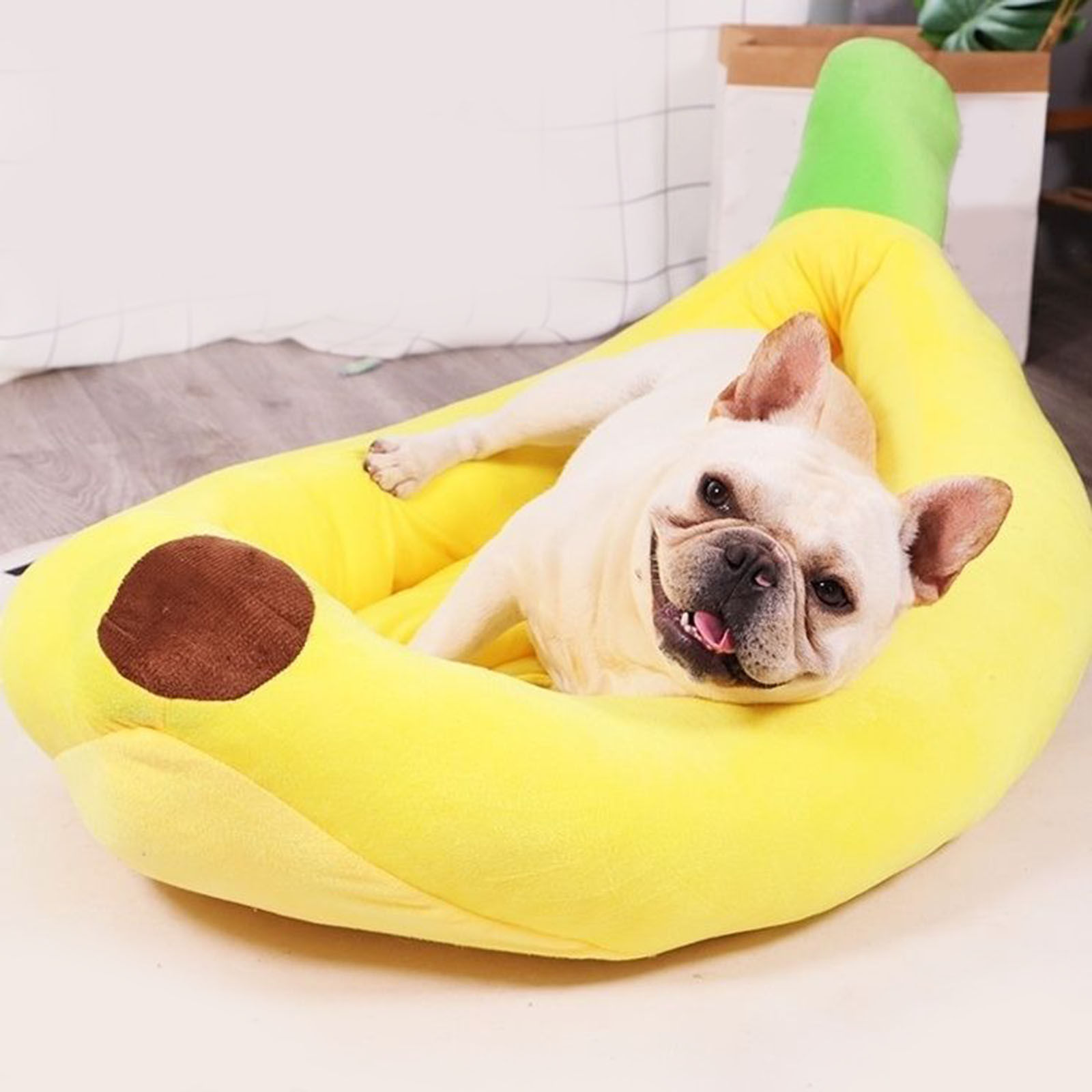 Banana Shaped Dog Bed Plush Bed