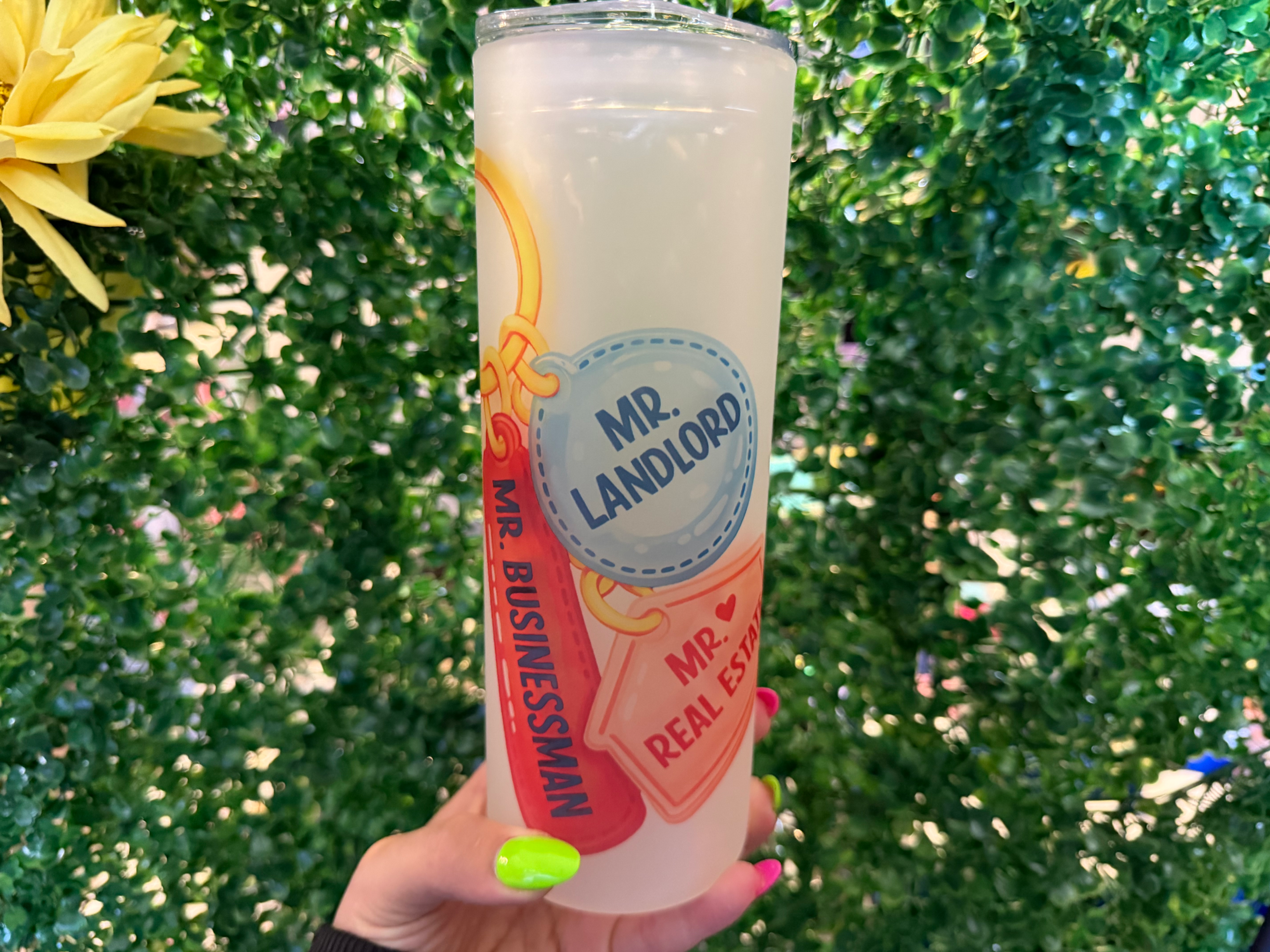 mr. businessman, mr. landlord, mr. real estate (25 oz glass tumbler)