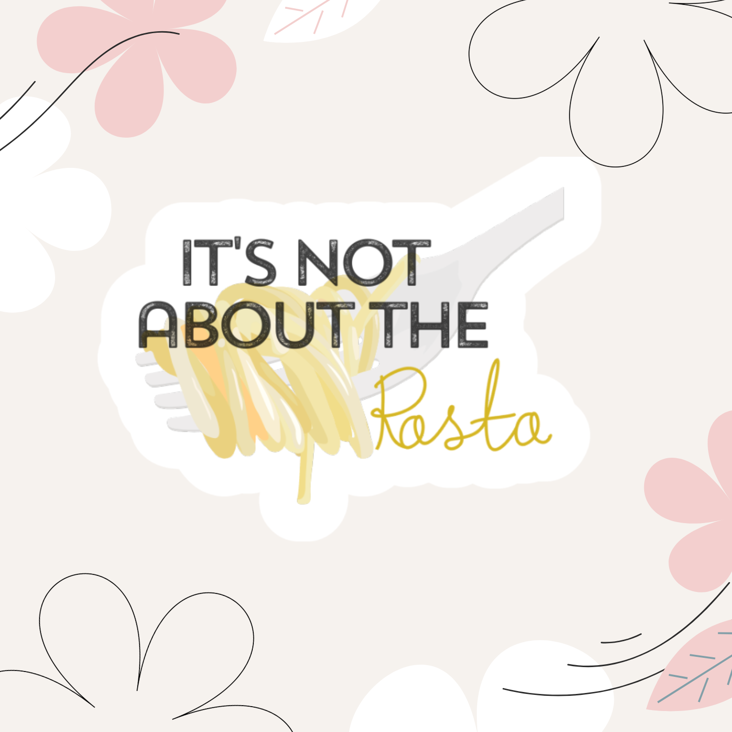 not about the pasta sticker