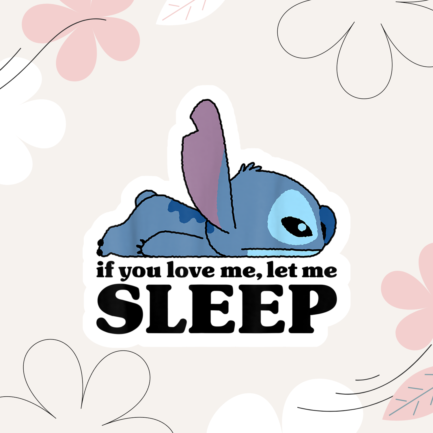 sleepy stitch sticker