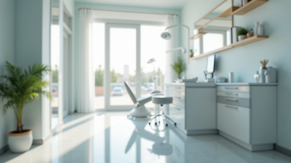 Close-up view of a modern aesthetic clinic interior