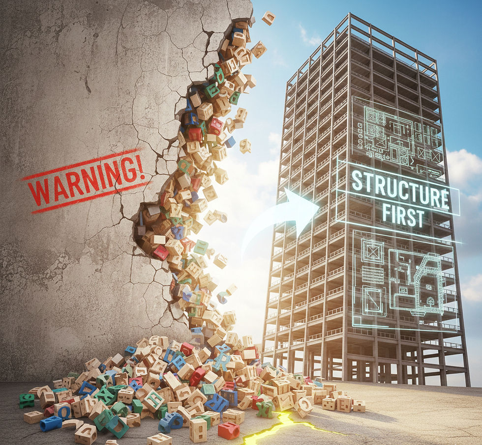 Warning!: Structure first, Vocabularies second