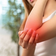 Clinical treatment for Tennis Elbow and Golfer's Elbow using targeted sound wave therapy.