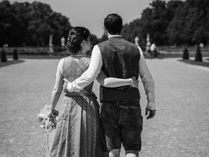 Brautpaar am Schloss Nymphenburg