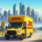 "DHL and Canpar delivery personnel in Alberta discussing the best routes for package delivery."