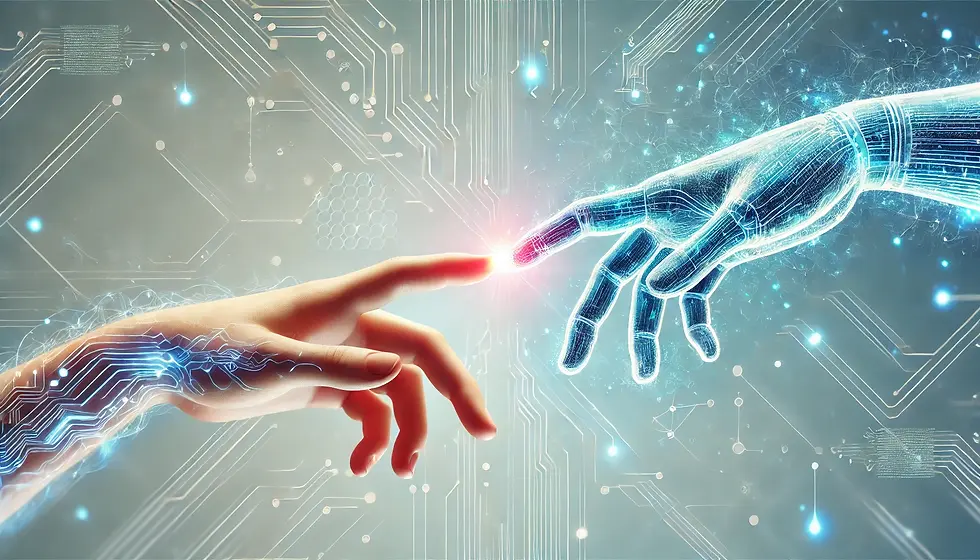 DALL·E 2025-02-05 16.51.47 - A futuristic digital artwork depicting a human hand reaching