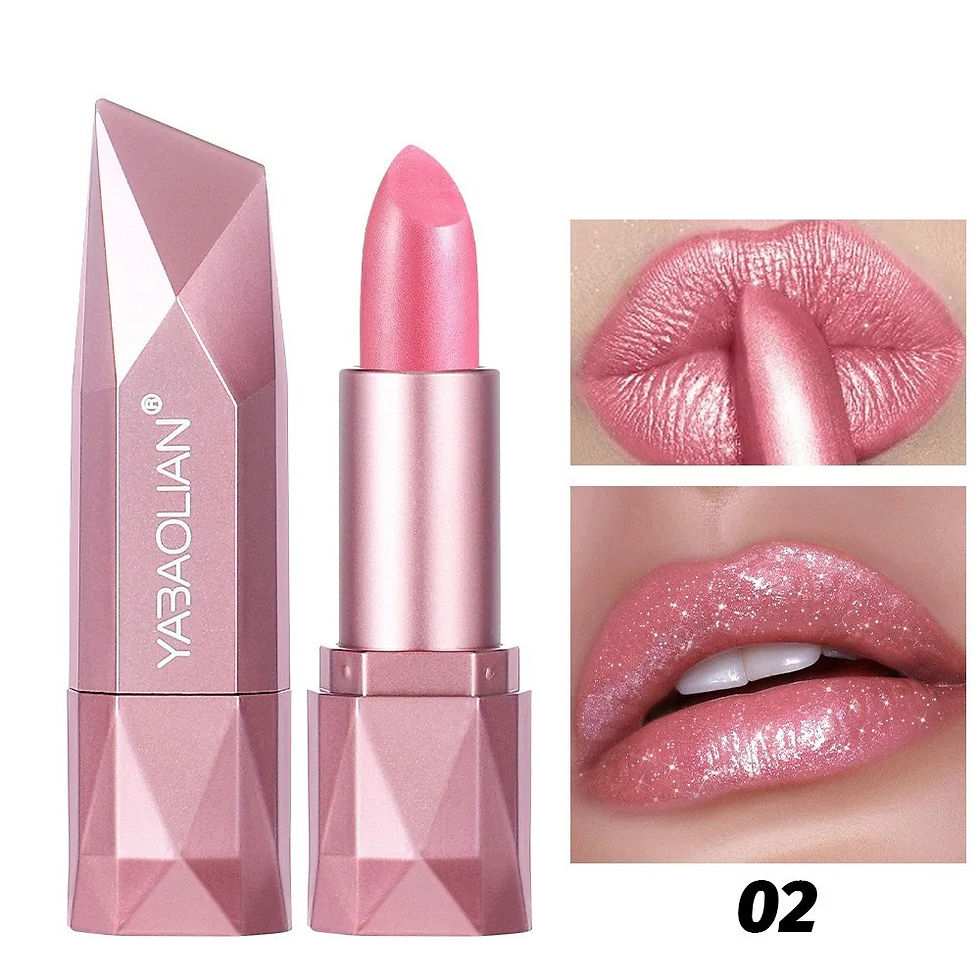 Thumbnail: Diamond Nude Rose Pink Lipstick Waterproof  - YABAOLIAN