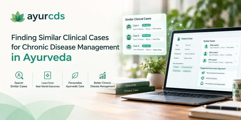 Finding Similar Clinical Cases for Chronic Disease Management in Ayurveda