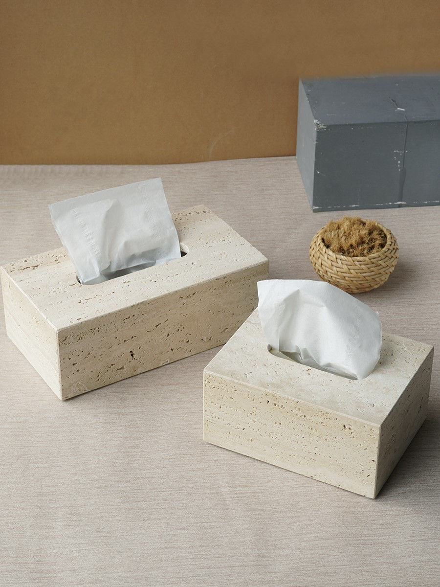 Миниатюра: Аксессуары для ванной из натурального камня TRAVERTINE NATURAL, квадратные