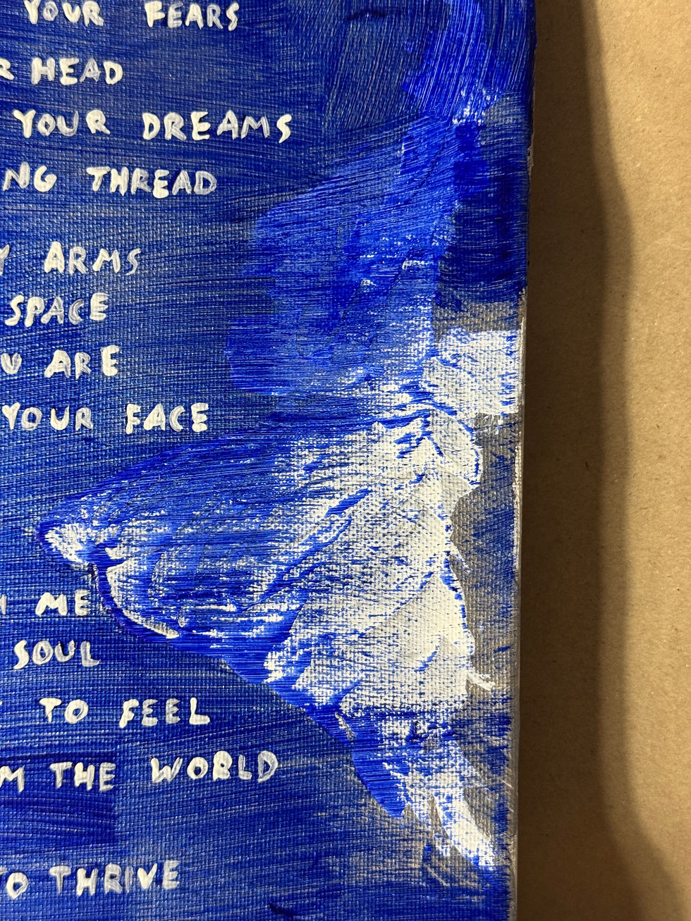 Thumbnail: painting: Land into my  arms