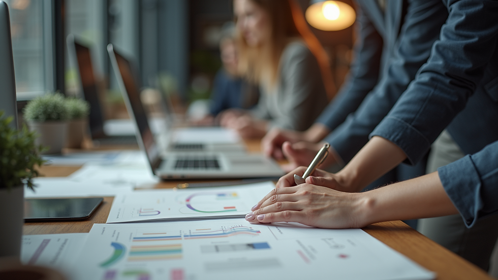 Eye-level view of a logo design workshop