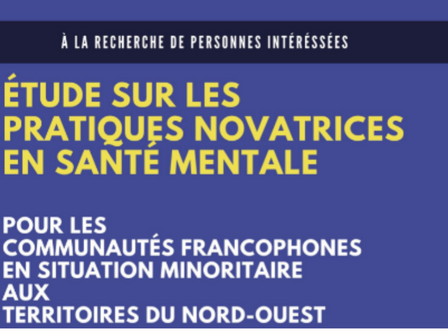 Étude sur les pratiques novatrices en santé mentale