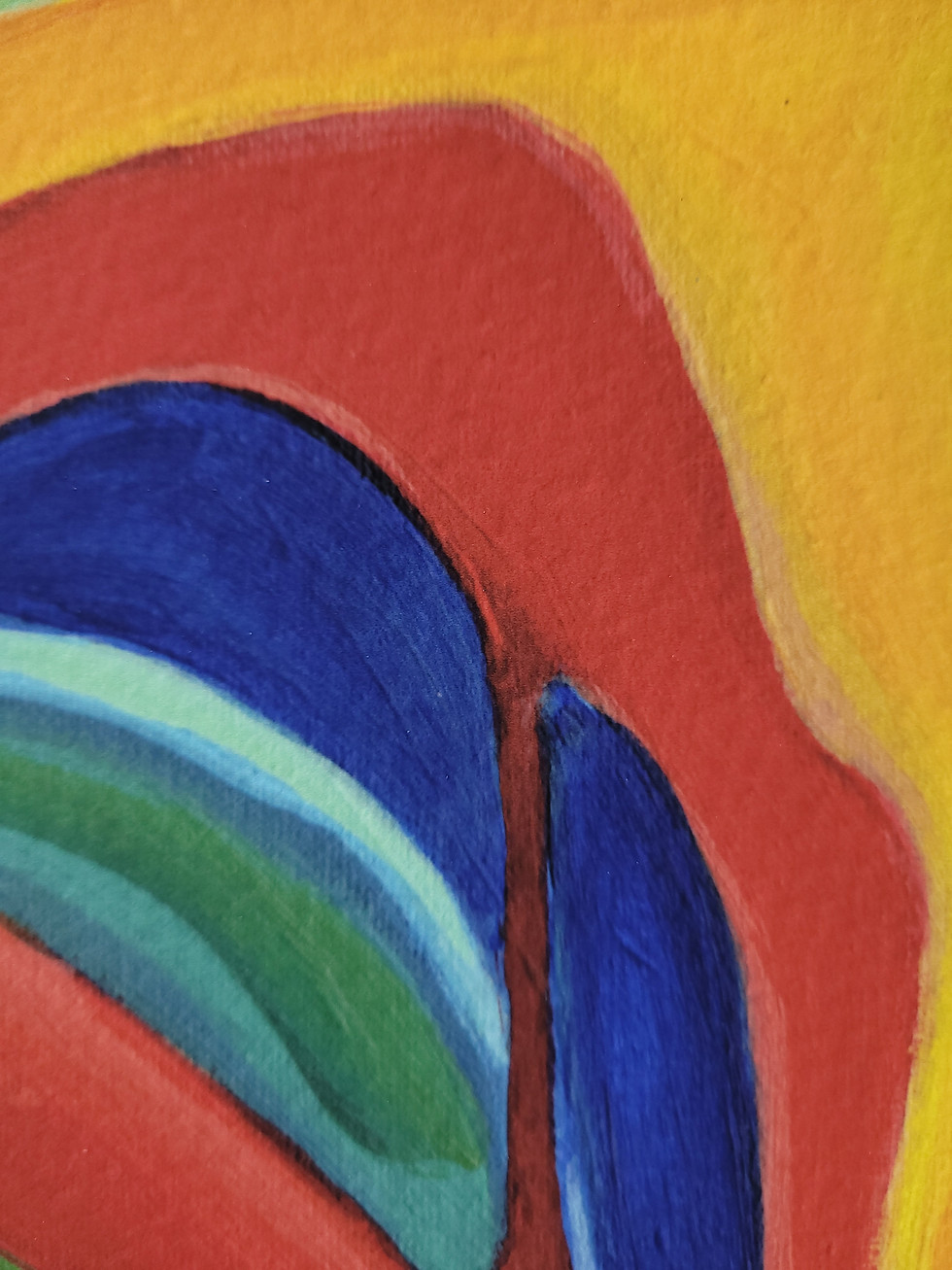 Miniature : Peinture abstraite, acrylique sur carton entoilé