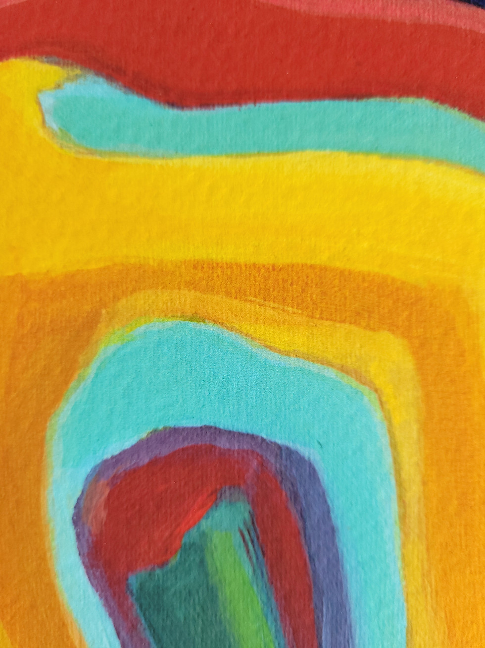 Miniature : Peinture abstraite, acrylique sur carton entoilé