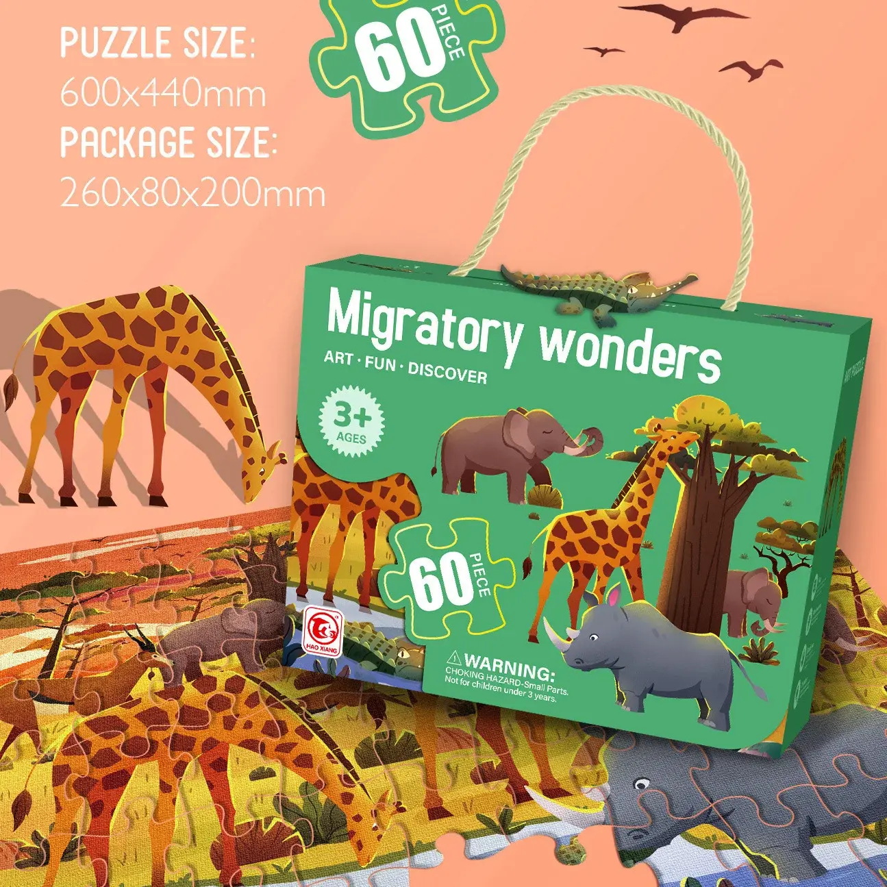 Փազլ 60 դետալ Migratory wonders