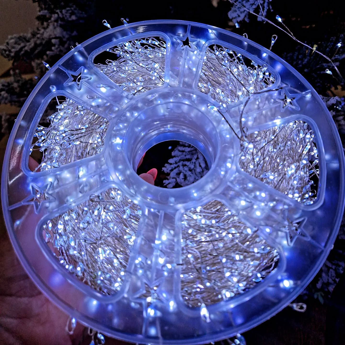 Ամանորյա տոնածառի սպիտակ լույս սպիտակ լար 1250լամպ 40մ