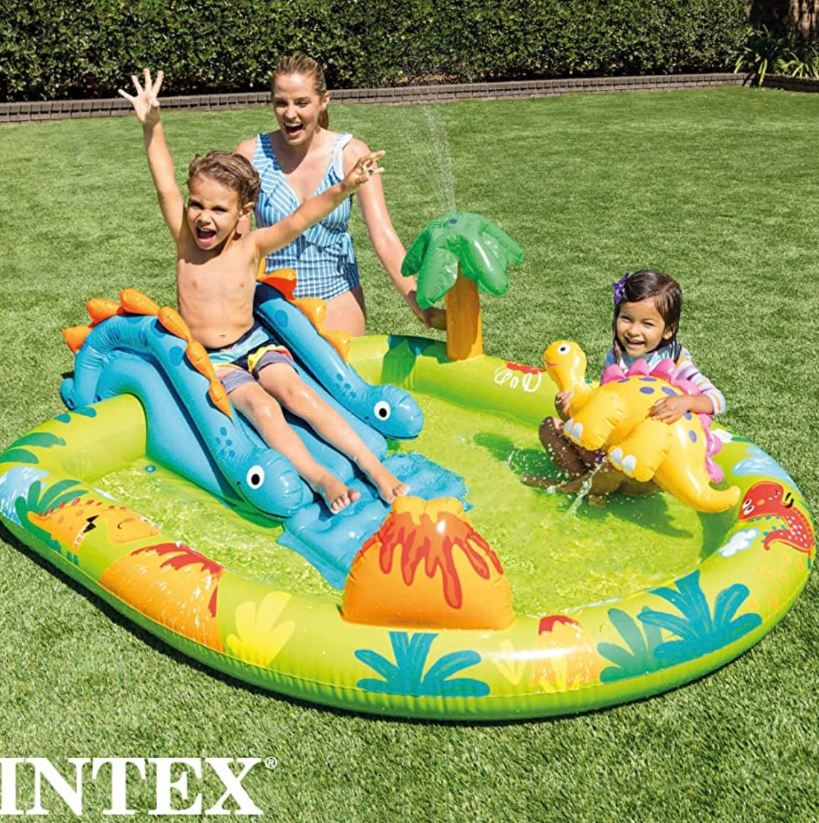 Մանկական լողավազան Dinoland շատրվանով 