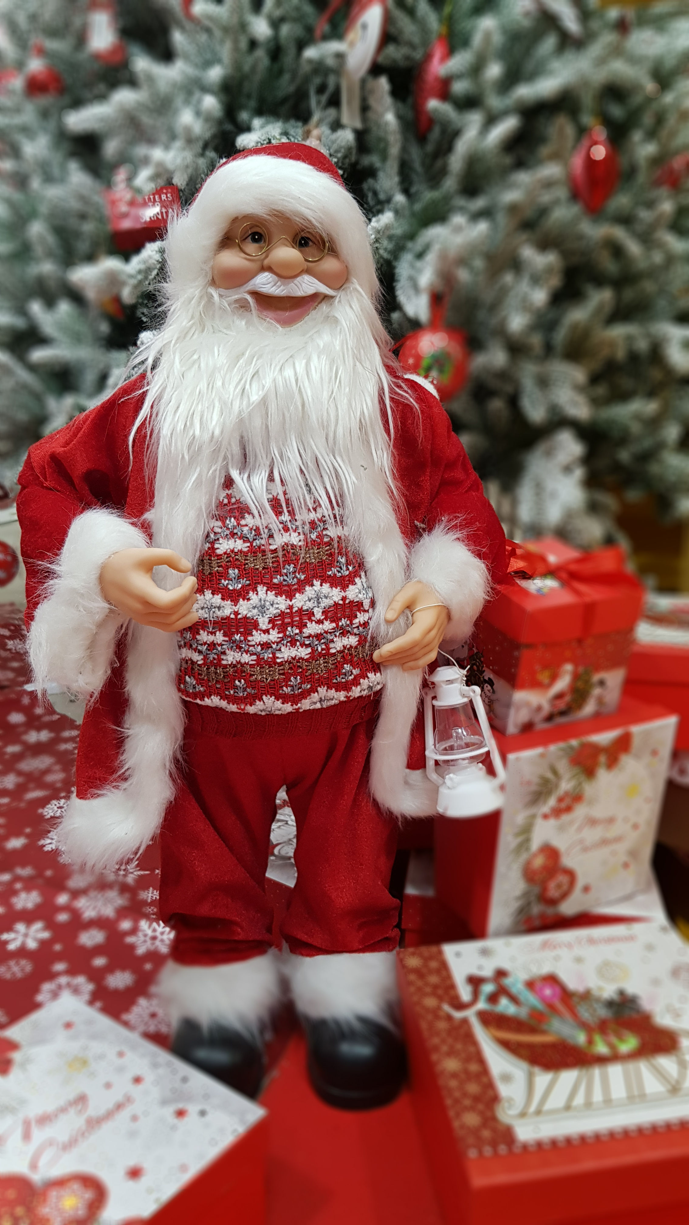 Ձմեռ պապ լուսամփոփով  60 սմ 