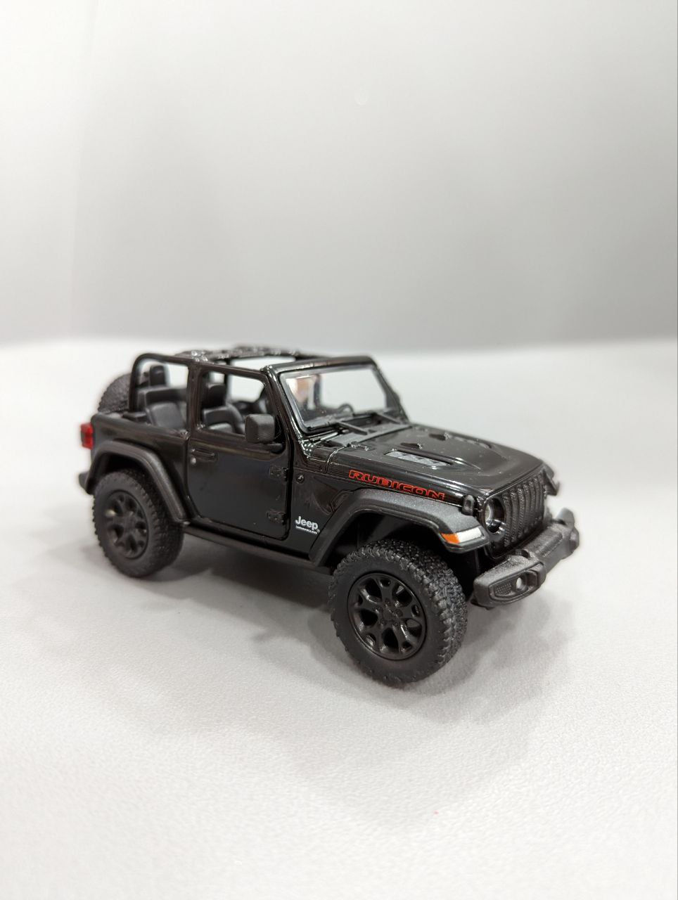 Մետաղյա մեքենա սև Jeep Wrangler 2018