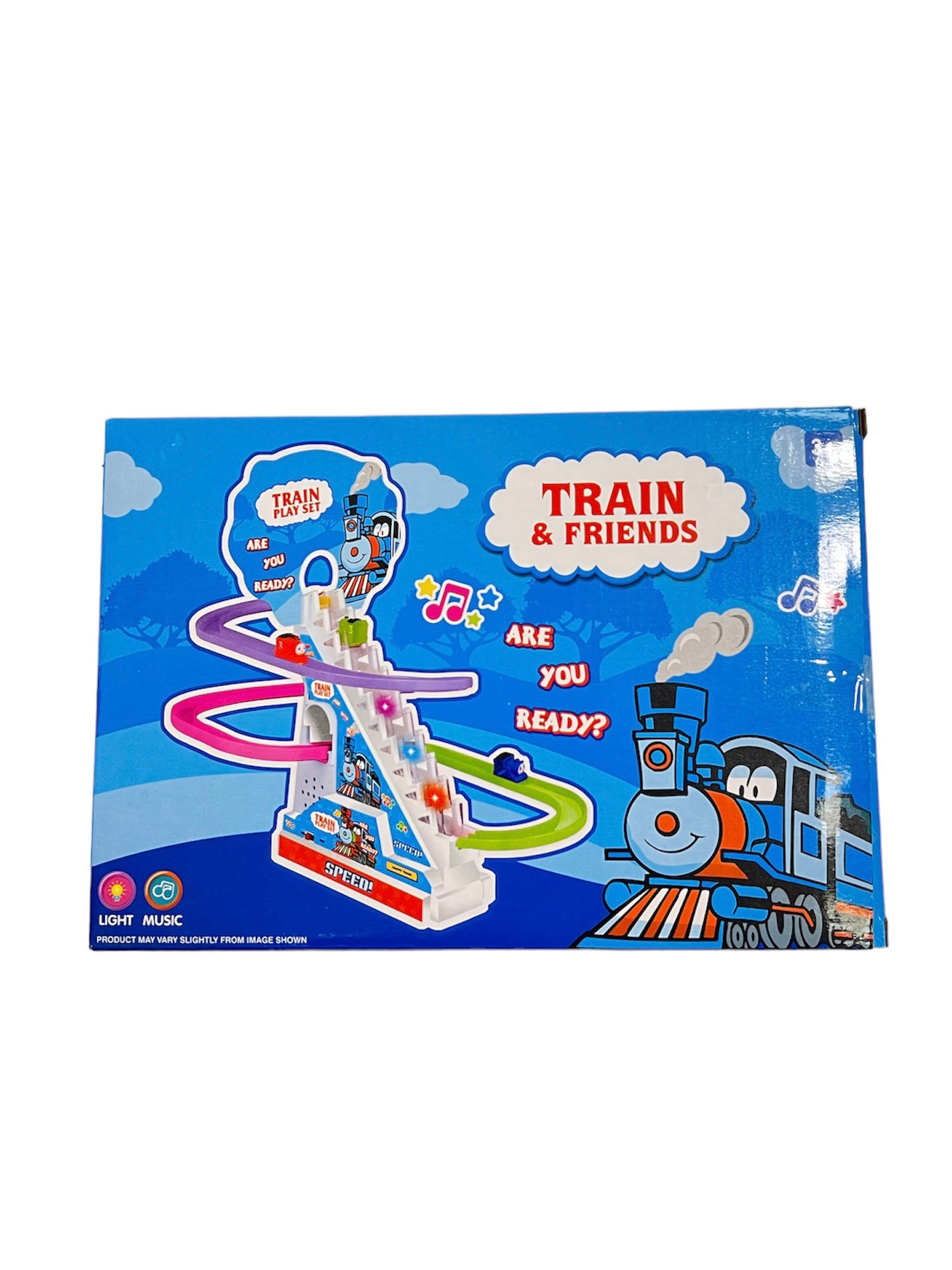 Աստիճաններով բարձրացող և սահող Train s Friends