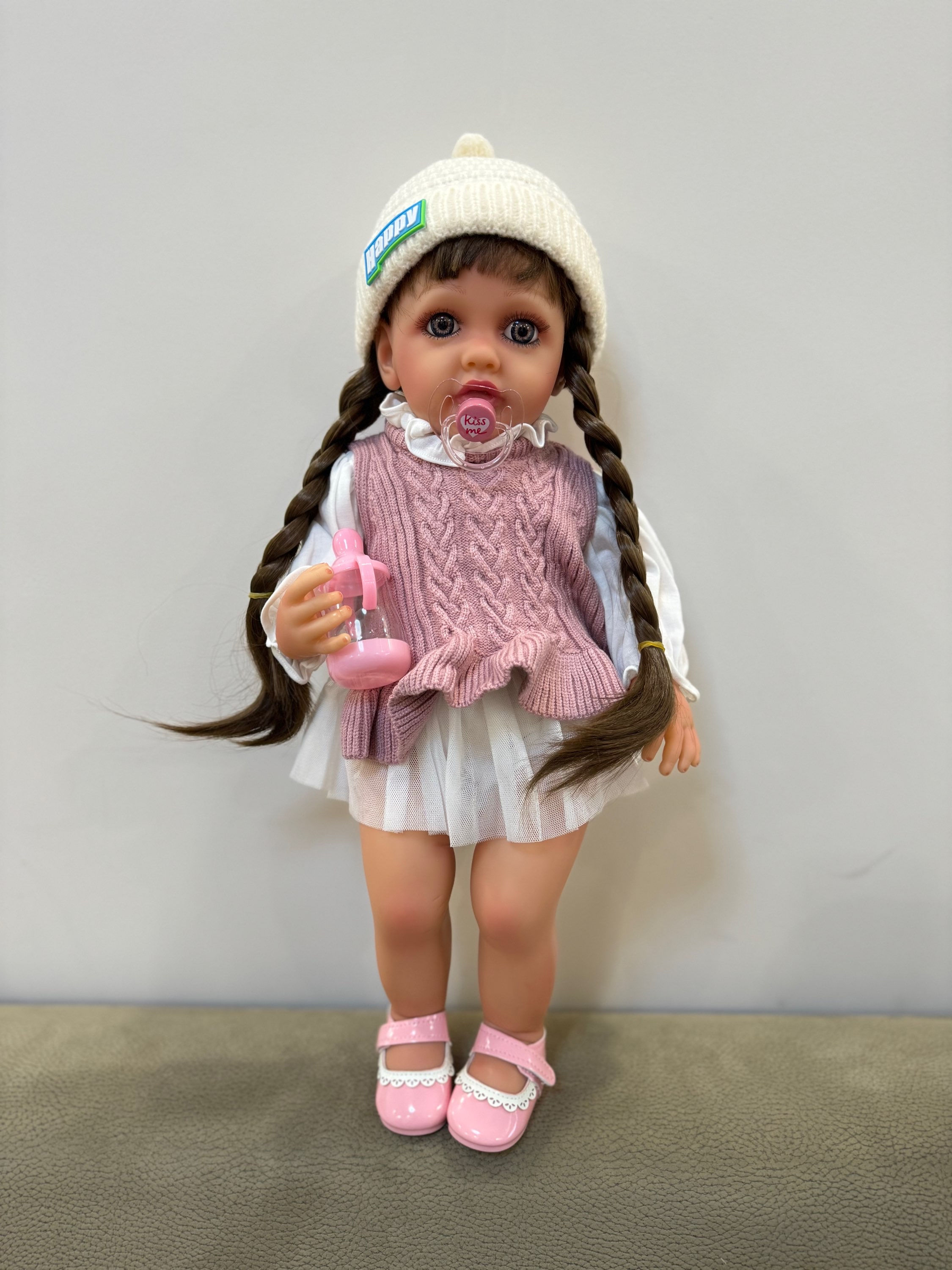 Հայերեն խոսող բազմաֆունկցիոնալ սիլիկոնե փափուկ տիկնիկ հյուսաց մազերով