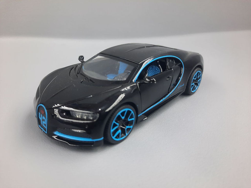 Thumbnail: Մետաղյա մեքենա Bugatti Chiron սև