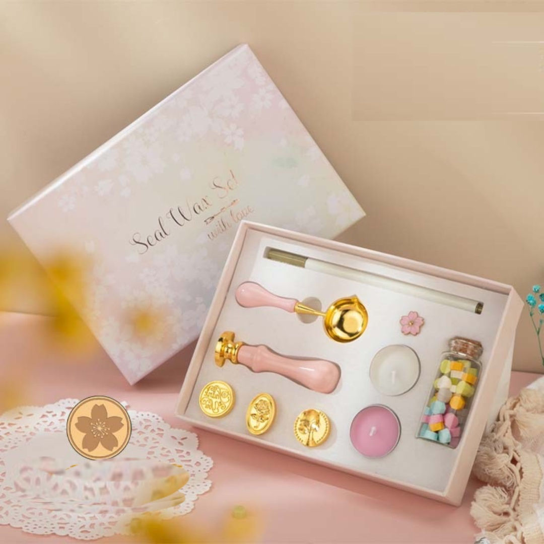 Սուրգուչի հավաքածու ծաղկավոր վարդագույն տուփով