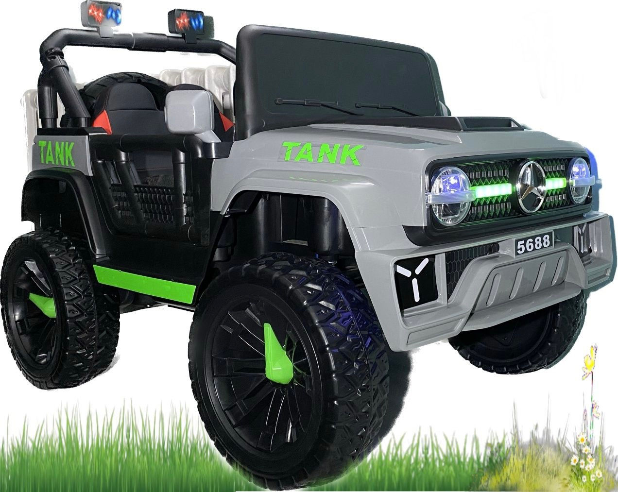 Հսկա մեքենա Jeep մոխրագույն 