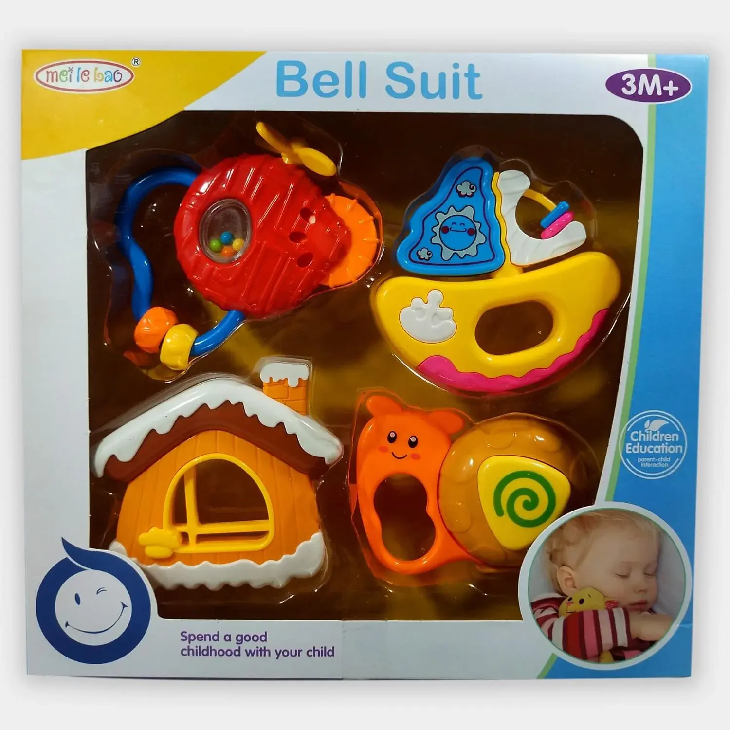 Չխկչխկան խաղալիքների հավաքածու 4-ը 1-ում