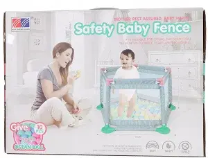 Thumbnail: Պաշտպանիչ ցանցով հնգանկյուն մանեժ 10 գունավոր գնդակներով