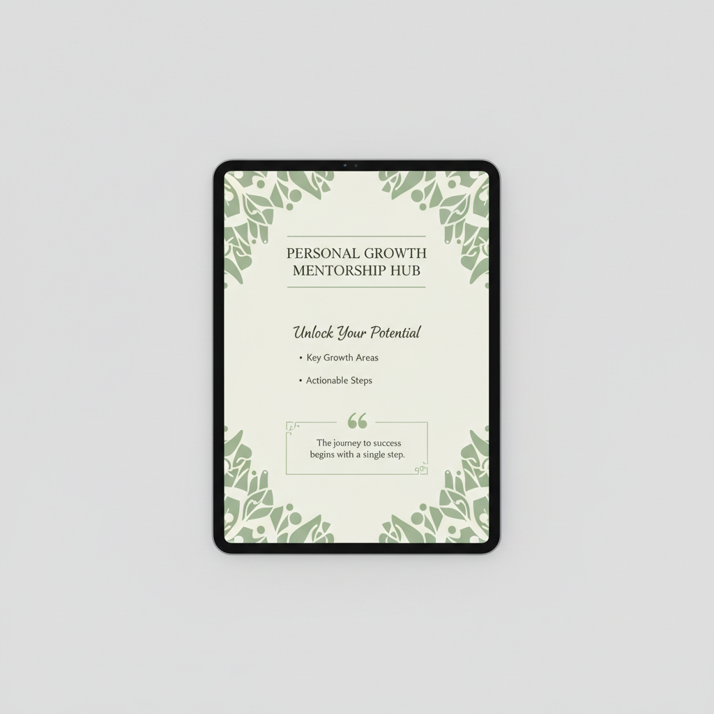 Personal Growth Mentorship Hub