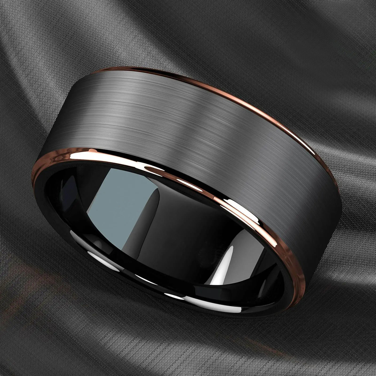 Men's 8mm stainless steel rings