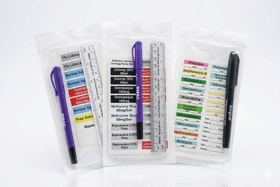 PharmaTags Sterile Medication Label Kits
