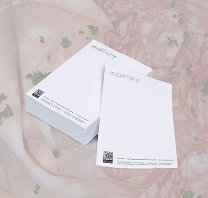 Ontwerp voor briefpapier trattoria senza nome