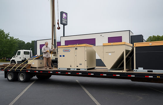 HVAC delivery and installation for Taco Bell in Covington, GA