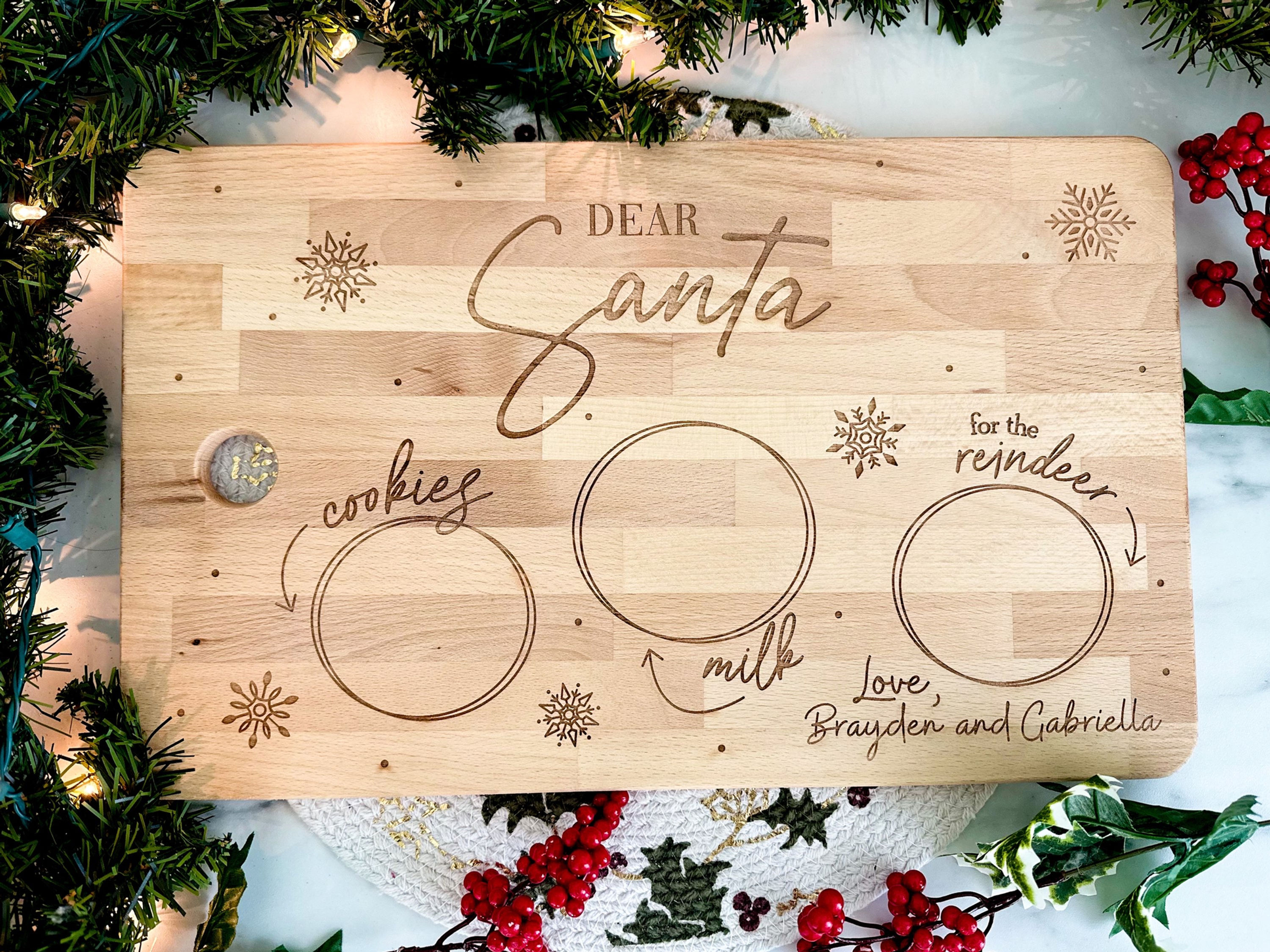 Dear Santa Cutting Board
