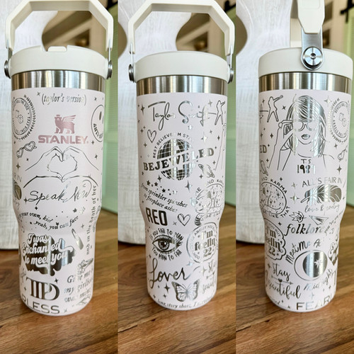 30 Oz Stanley Engraved Tumbler - Flip Top | Cut + Co Designs