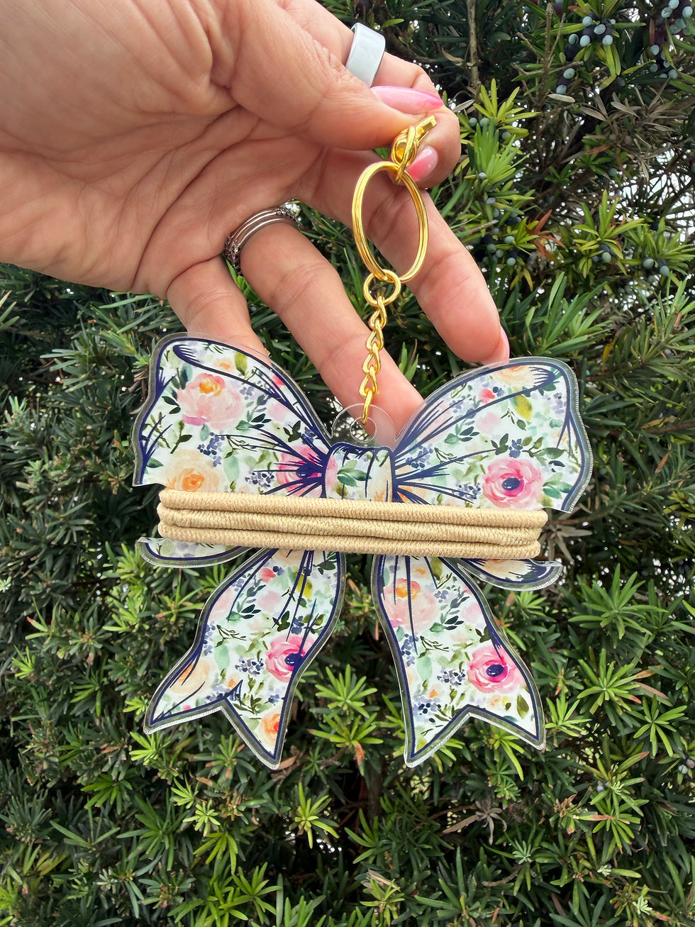 Thumbnail: Acrylic Hair Tie Tag | Backpack + Bag Accessory
