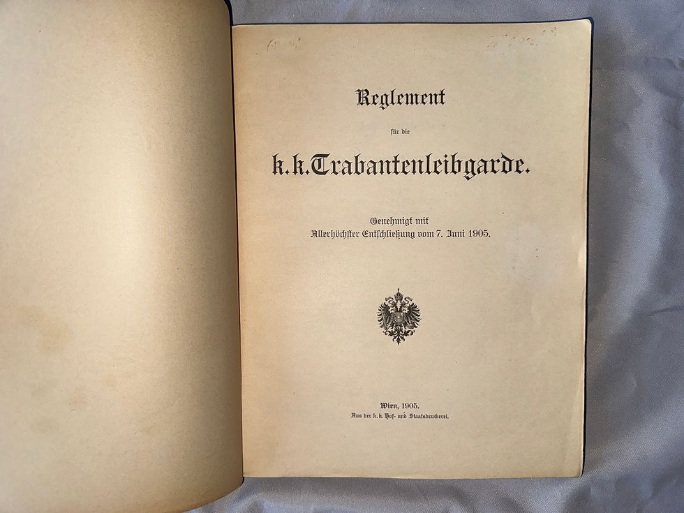 Miniaturbild: Reglement für die k.k. Trabantenleibgarde 1905