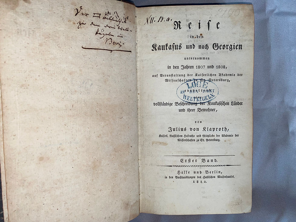Miniaturbild: Klaproth: Reise Kaukasus & Georgien 1807